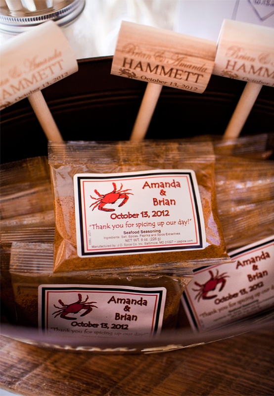 Amanda and Brian Mallet and Spice Favors
