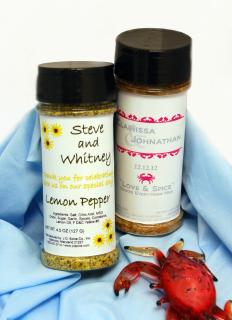 Custom Personalized Wedding Spice Bottles