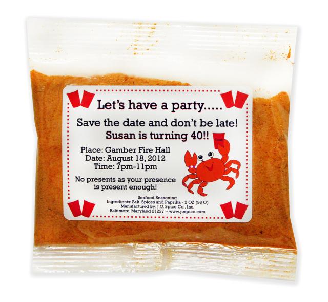 Red Cup Birthday Invitation Spice Packet