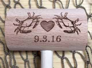 Save The Date Crab Mallets
