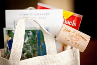 Lisa and Garrett Welcome Bag with Wedding Mallets